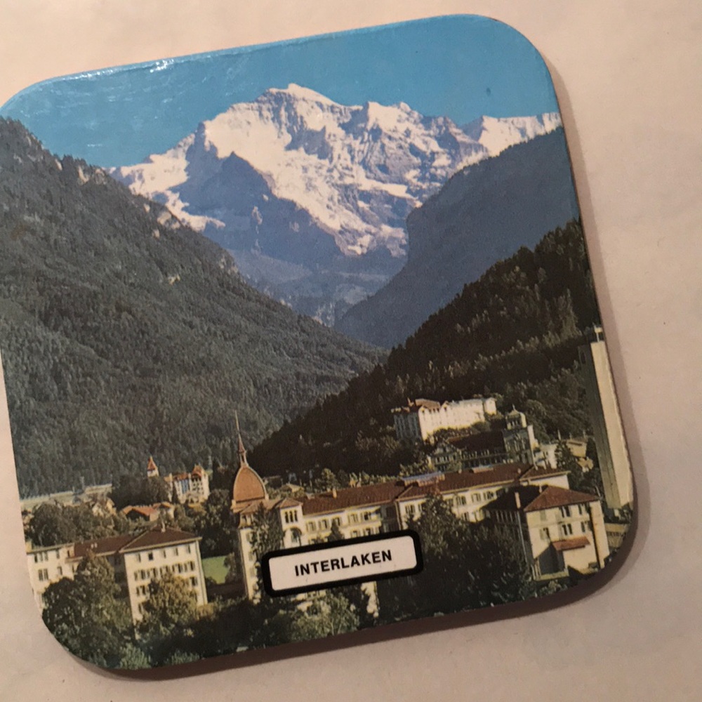Vintage Coasters. Laminated souvenirs